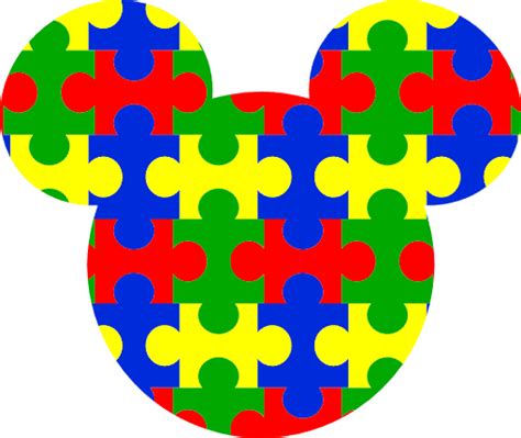 Mickey Autism Awareness Free Svg File SVG Heart