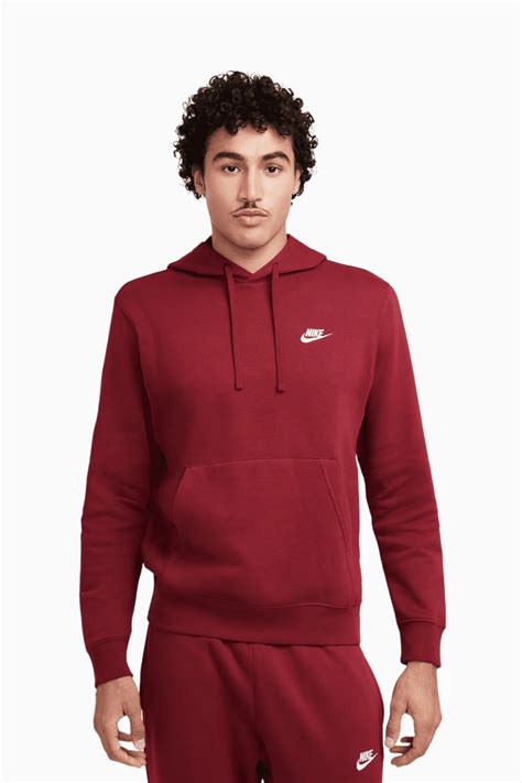 Bluza Z Kapturem Nike Sportswear Club Fleece Czerwony Buty