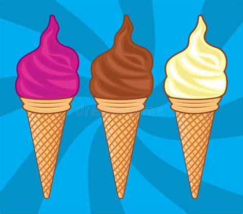 Ice Cream Cone Stock Vector Illustration Of Refreshing