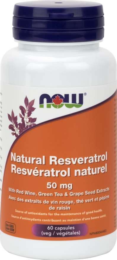 Now Natural Resveratrol Mg Vegi Caps Your Health Food Store