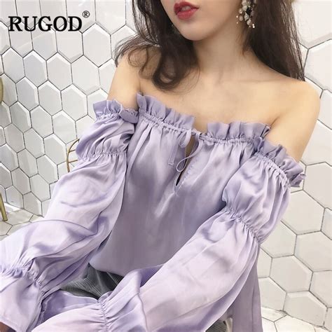 Rugod New Autumn Prairie Chic Sweet Sexy Of The Shoulder Ruffles