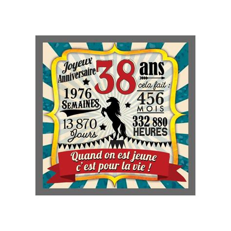 Magnet Anniversaire 38 Ans