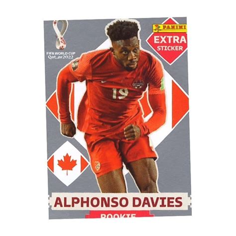 Venta Online Extra Sticker Alphonso Davies Silver Rookie Panini World