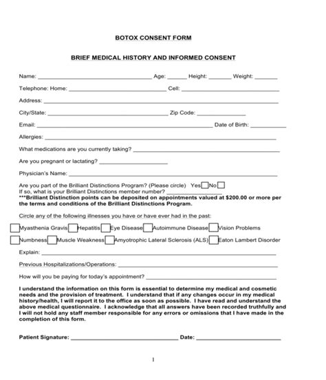 Free 8 Botox Consent Forms In Pdf Ms Word