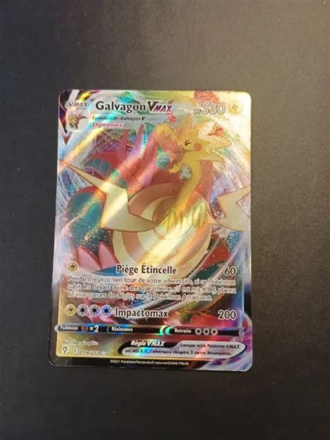 Carte Pok Mon Galvagon Vmax Full Art Ultra Rare Volution C Leste