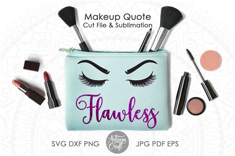 Flawless Svg Cut File For Makeup Bags By Artisan Craft Svg Thehungryjpeg