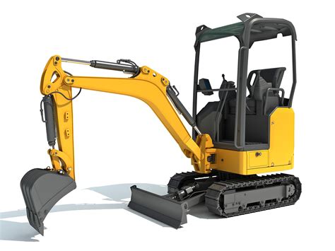 Mini Excavator D Model Cgtrader