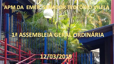 Emeb Senador Teotonio Vilela - 2019 ~ EMEB Senador Teotônio Vilela