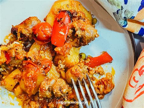 An Easy To Make Italian Sausage And Potatoes Bake With A Sicilian Twist