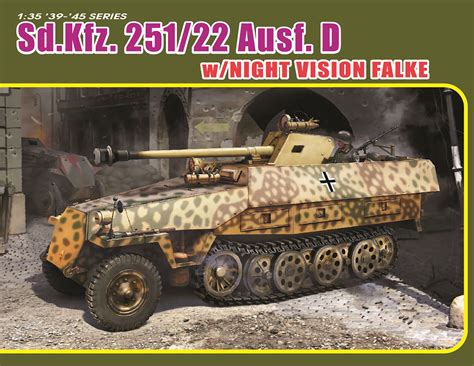 WW II German Army Sd Kfz 251 22 Ausf D 7 5cm Pak40 Equipped Night