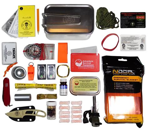 Autres Tin Pocket Compact Emergency Survival Kit First Aid Fire Tools