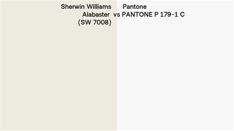 Sherwin Williams Alabaster Sw 7008 Vs Pantone P 179 1 C Side By Side