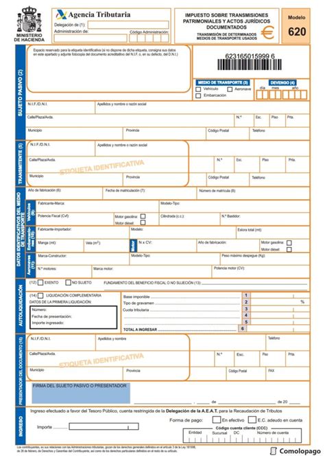 Como pagar modelo 621 en España Comolopago
