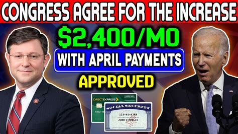 Congress Agree For Increase 2 400 Extra With April Payments Approved