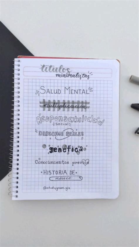 Hola Hoy les quiero enseñar estás ideas de títulos minimalistas