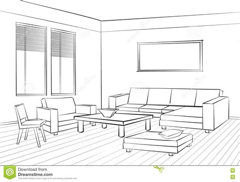 Living Room Design Room Interior Sketch Interior Furniture Design