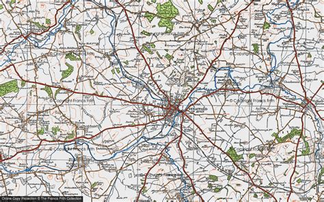 Historic Ordnance Survey Map Of Stratford Upon Avon 1919