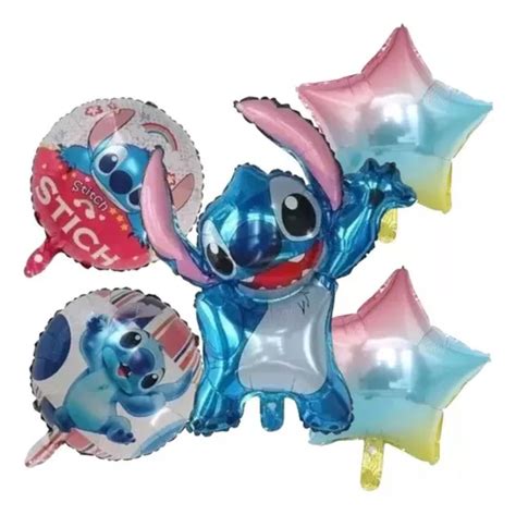 Bal O Decora O Festa Corpo Stich Feliz Redondo Kit Un Mercadolivre