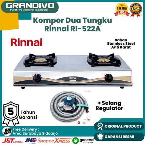 Jual Kompor Gas Rinnai Dua Tungku Rinnai A Ri A Garansi Resmi