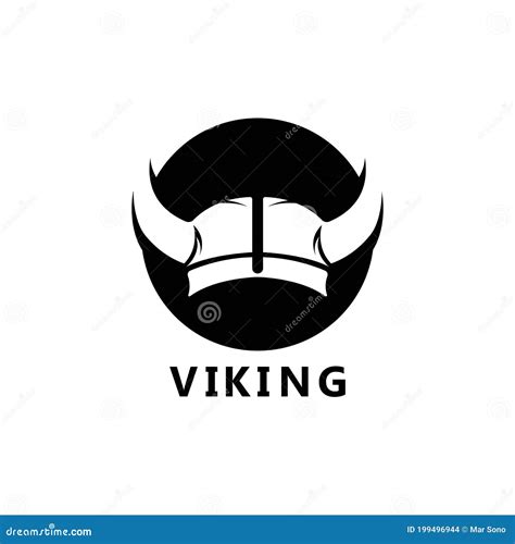 Viking Head Logo And Symbol Vector Image Stock Vector Illustration Of