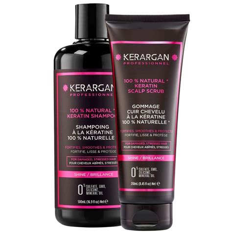 Kerargan Duo Shampoing et Gommage à la Kératine 750 ml Farmaline