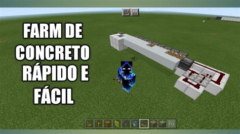 Como Fazer Uma Farm De Concreto RÁpido E FÁcil No Minecraft Bedrock