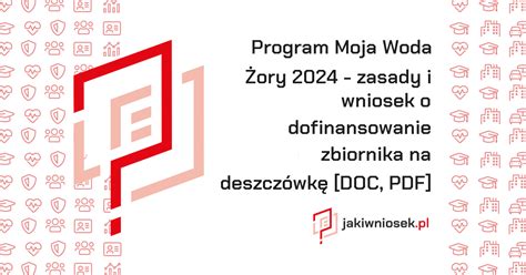 Program Moja Woda Żory 2024 zasady i wniosek o dofinansowanie