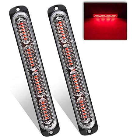 Amazon Yifengshun 12 LED Amber Red Emergency Strobe Light Bar 18