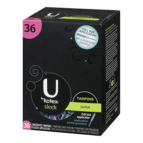 U by Kotex Sleek Super Tampons - 36 Count | eBay