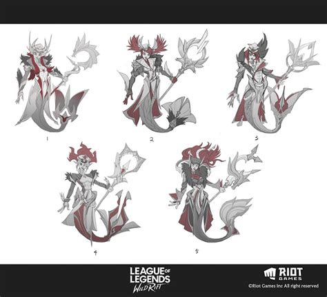 Glorious Crimson Nami Concept Art League Of Legends Wild Rift By