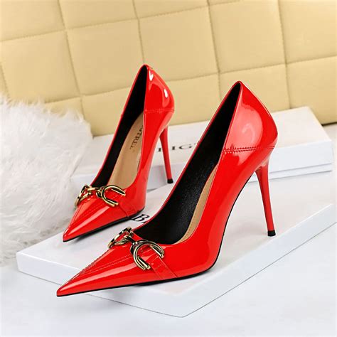 Stiletto Shallow Mouth Pointed Toe High Heels Shoes Pumps Mislish