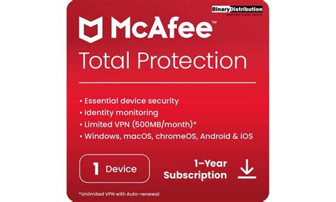 McAfee Total Protection 2024 Con Licenza Di 1 Anno Groupon Goods