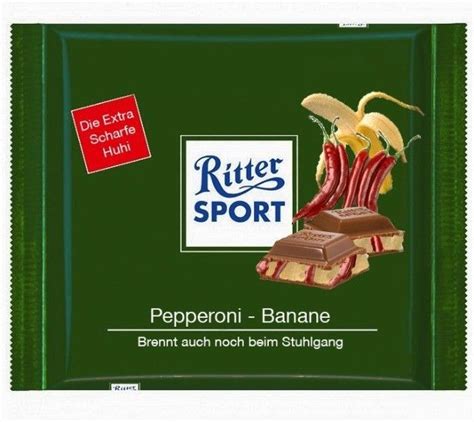 Ritter Sport Lustig Witzig Spr Che Bild Bilder Pepperoni Banane