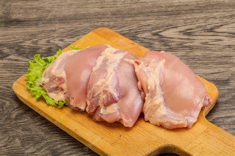 Premium Photo Raw Chicken Boneless And Skinless Leg