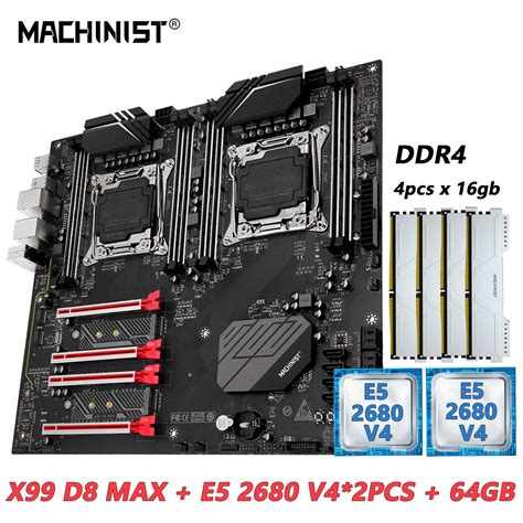 MACHINIST Placa Base Dual X99 Con 2011 3 XEON E5 2680 V3 2 Con 4