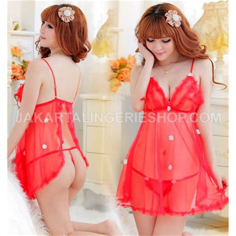 Jual Jakarta Lingerie JL170 Red Babydoll Sexy Shopee Indonesia