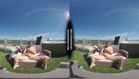 Sunny Afternoon Rooftop Dildo Masturbation College Girl Rosanna VR Porn Video VRPorn
