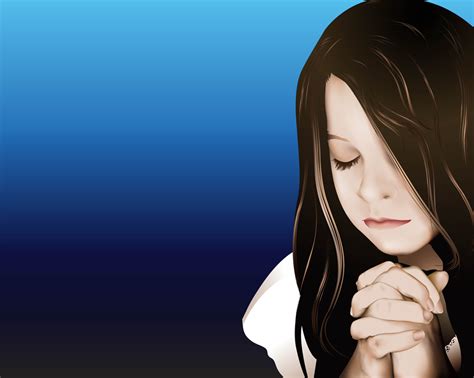 Praying Girl Vector Art And Graphics