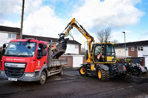 Stoke Celebrate Pothole Milestone Thanks To The Jcb Pothole Pro