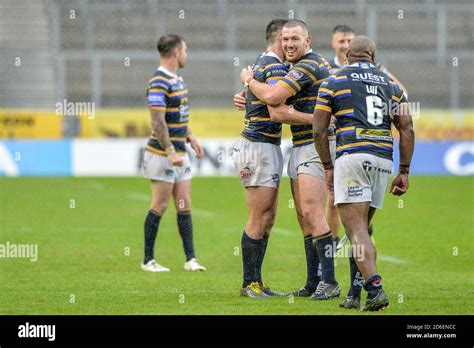 Cameron Smith Of Leeds Rhinos Celebrates Getting Into The Coral