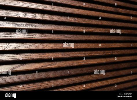 Dark Horizontal Wooden Blinds Close Up Texture Stock Photo Alamy