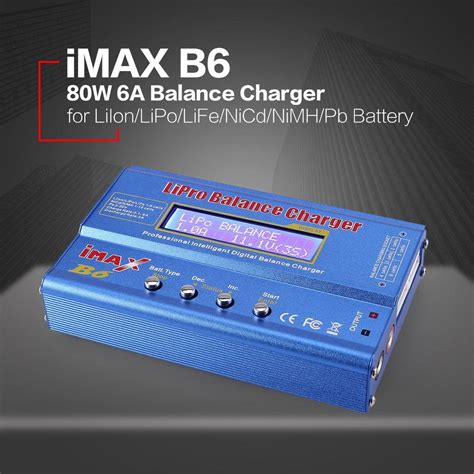 Buy Imax B6 6a 80w Lipo Nimh Battery Balance Charger With 15v6a Acdc Adapter Primus At