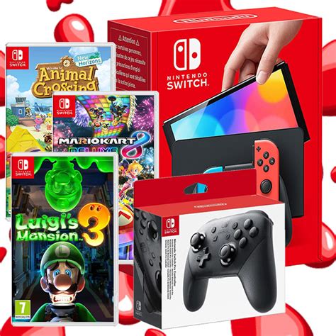 NINTENDO SWITCH OLED BUNDLE – 3 GAMES – EXTRA CONTROLLER – JAMMY – The UKs Leading New ...