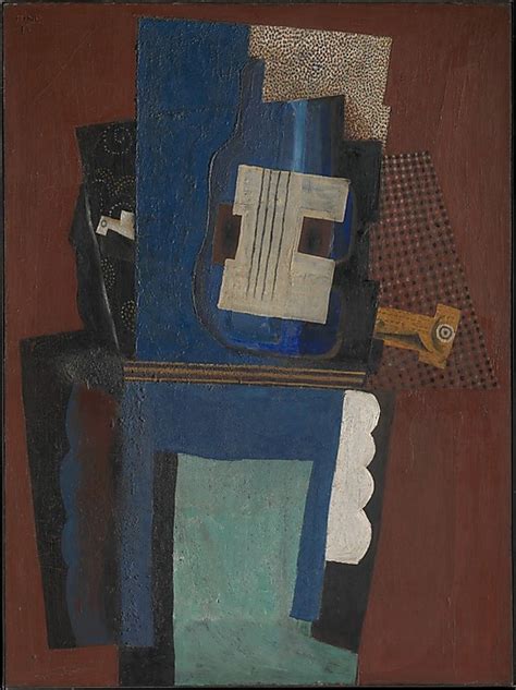 Ticmusart Guitar And Clarinet On A Mantelpiece Pablo Picasso