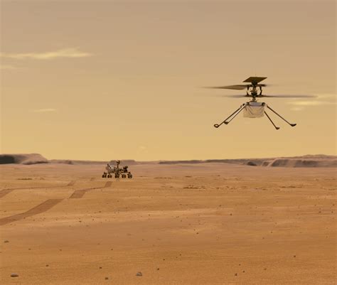 Helicopter Above Perseverance on Mars – NASA Mars Exploration