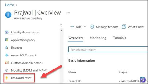 Sspr Enable Azure Active Directory Self Service Password Reset