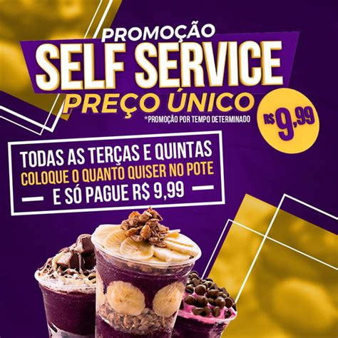 Promoção Arte Posts Instagram De Açaiteria Elo7