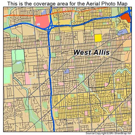 Aerial Photography Map of West Allis, WI Wisconsin