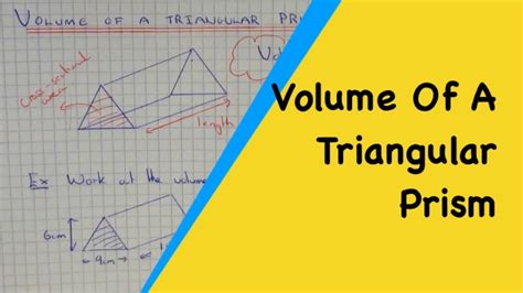 Working Out Volume Of A Triangular Prism