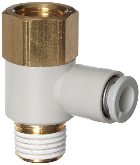 Smc Kq Vf As Pbt Brass Push To Connect Tube Fitting With Sealant